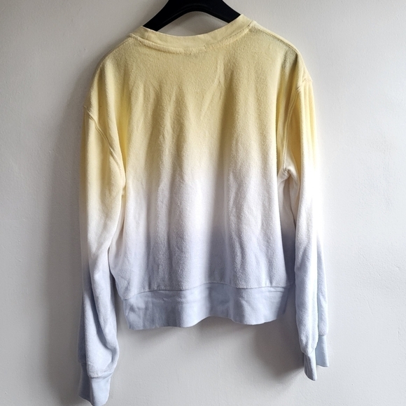 New Rails Ramona Terrycloth Sky Blue Dip Dye Pullover Sweatshirt NWT Size XS - Picture 10 of 13